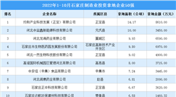 產業招商情報：2022年1-10月石家莊制造業投資拿地企業50強
