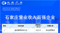 2022石家莊營業收入百強企業榜單（附全榜單）
