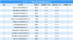產業投資情報：2022年1-11月贛州投資拿地規模50強企業