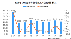 2022年10月河北塑料制品產量數據統計分析