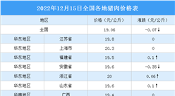 2022年12月16日全國各地最新豬肉價格行情走勢分析
