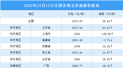 2022年12月16日全國各地最新玉米價格行情走勢分析