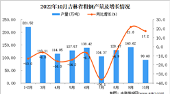 2022年10月吉林粗鋼產量數據統計分析