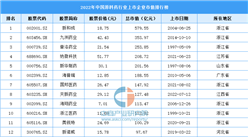 2022年中國原料藥行業上市企業市值排行榜（附榜單）