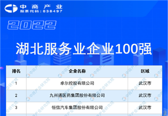 2022湖北服务业企业100强排行榜（附榜单）