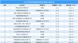 聚焦產業投資 | 2022年濟南制造業50強企業土地投資超370公頃