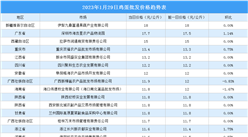 2023年1月30日全國各地最新雞蛋價格行情走勢分析