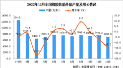 2022年12月全國橡膠輪胎外胎產量數據統計分析