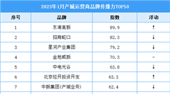 2023年1月產城運營商品牌傳播力TOP50