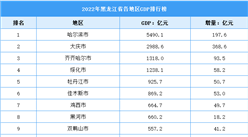 2022年黑龍江省各地區GDP排行榜：哈爾濱領跑全省（圖）
