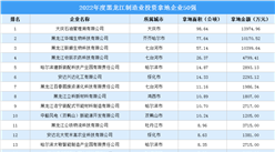 產業投資聚焦 | 2022年黑龍江制造業50強企業土地投資超486公頃