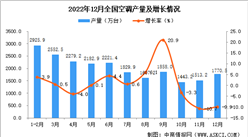 2022年12月全國空調產量數據統計分析