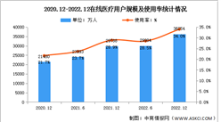 2022年我國在線醫療用戶規模達3.63億 占網民整體34%（圖）