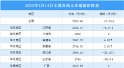 2023年3月15日全國各地最新玉米價格行情走勢分析