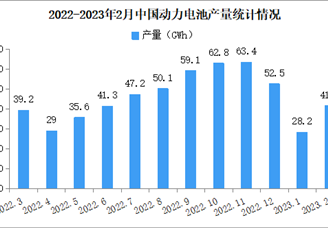 2023年2月中国动力电池产量及装车量情况：磷酸铁锂电池装车量同比增长95%（图）