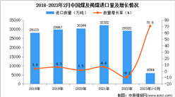 2023年1-2月中國煤及褐煤進口數據統計分析：進口量增長顯著
