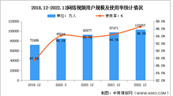 2022年我國網絡視頻用戶規模達10.31億 占網民整體的96.5%（圖）