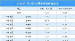 2023年3月27日全國各地最新豬肉價格行情走勢分析