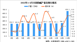 2023年1-2月全國燒堿產量數據統計分析