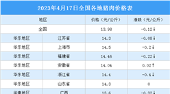 2023年4月18日全國各地最新豬肉價格行情走勢分析
