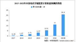 2023年中國電化學儲能裝機規模及應用分布預測分析（圖）