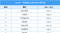 2023年一季度黑龍江省各市GDP排行榜：哈爾濱領跑全省（圖）