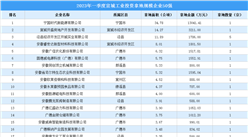 【投資跟蹤】2023年一季度宣城市50強企業土地投資面積超200公頃（圖）