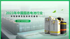 中商產業研究院：《2023年中國固態電池行業市場前景及投資研究報告》發布