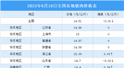 2023年6月19日全國各地最新豬肉價格行情走勢分析