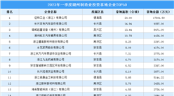 【招商引資成績分享】2023年一季度湖州制造業土地投資TOP50企業盤點