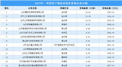 投資企業盤點 | 2023年一季度濟寧制造業投資企業50強名單匯總（圖）
