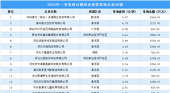 產業投資聚焦 | 2023年一季度邢臺制造業土地投資30強企業匯總