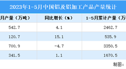 2023年5月中國鋁加工產業運行情況：進口量同比略有增長