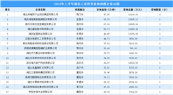 【工業投資情報】2023年上半年湖北工業土地投資50強企業總投資超27億
