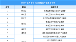 2023年上海市中小企業特色產業集群：閔行區最多（附完整名單）