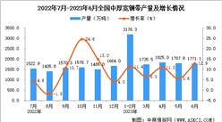 2023年6月全國中厚寬鋼帶產量數據統計分析