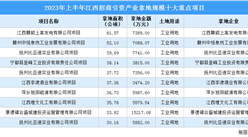 【項目投資動態】2023年上半年江西省工業投資十大重點項目盤點