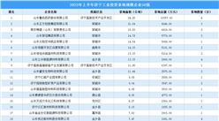 工業投資穩步增長 2023年上半年濟寧工業土地投資TOP50近13億