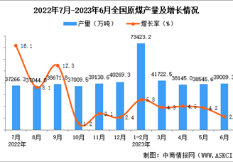 2023年上半年全国各省市原煤产量排行榜