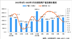 2023年7月全國飲料產量數據統計分析