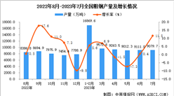 2023年7月全國粗鋼產量數據統計分析