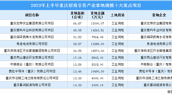 【項目投資動態】2023年上半年重慶工業投資十大重點項目盤點