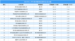 總投資近27億元 2023年上半年貴州制造業投資企業50強匯總