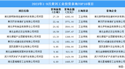 抓項目擴投資 2023年1-9月黃岡工業投資TOP10項目土地投資超148公頃