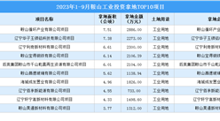 抓項目擴投資 2023年1-9月鞍山工業投資TOP10項目土地投資近57公頃