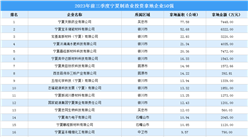 產業投資聚焦 | 2023年前三季度寧夏制造業土地投資50強企業匯總