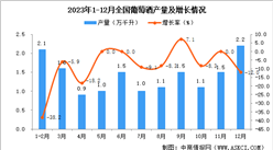 2023年12月全國葡萄酒產量數據統計分析