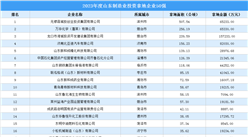 投資企業盤點 | 2023年度山東省制造業投資企業50強：拿地面積達2952公頃（圖）