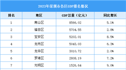 2023年深圳市各區GDP排名情況（附榜單）