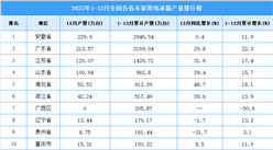 2023年年全國各省市家用電冰箱產量排行榜